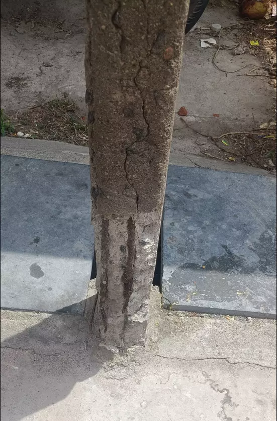 மின்கம்பம் சேதம் மின்கம்பம் சேதம்