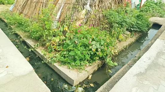 பாதியில் கைவிடப்பட்ட கால்வாய் பணி பாதியில் கைவிடப்பட்ட கால்வாய் பணி