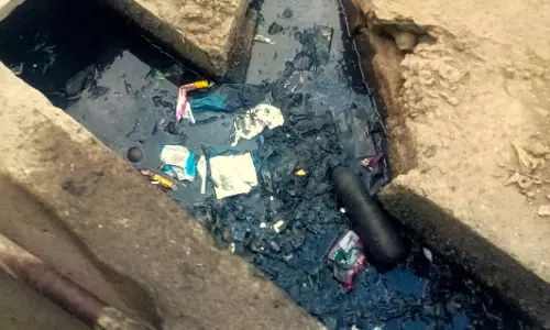கால்வாயில் தேங்கும் கழிவுநீர் கால்வாயில் தேங்கும் கழிவுநீர்