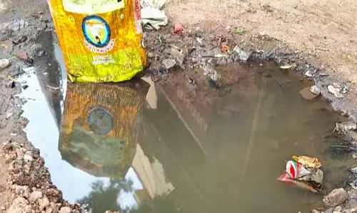 சாலையில் வீணாகும் குடிநீர் சாலையில் வீணாகும் குடிநீர்