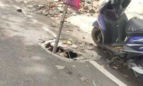 ஆபத்தான கழிவுநீர் கால்வாய் மூடி